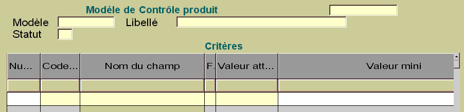 Gestion des modèles de contrôle